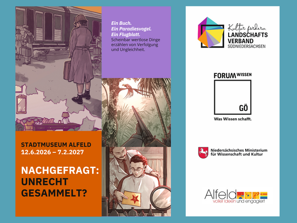 Stadtmuseum Alfeld_Plakat Ausstellung: Nachgefragt:unrecht gesammelt? Stadtmuseum Alfeld_nachgefragtunrecht gesammelt
